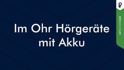 Im Ohr Hörgeräte mit Akku | MySecondEar