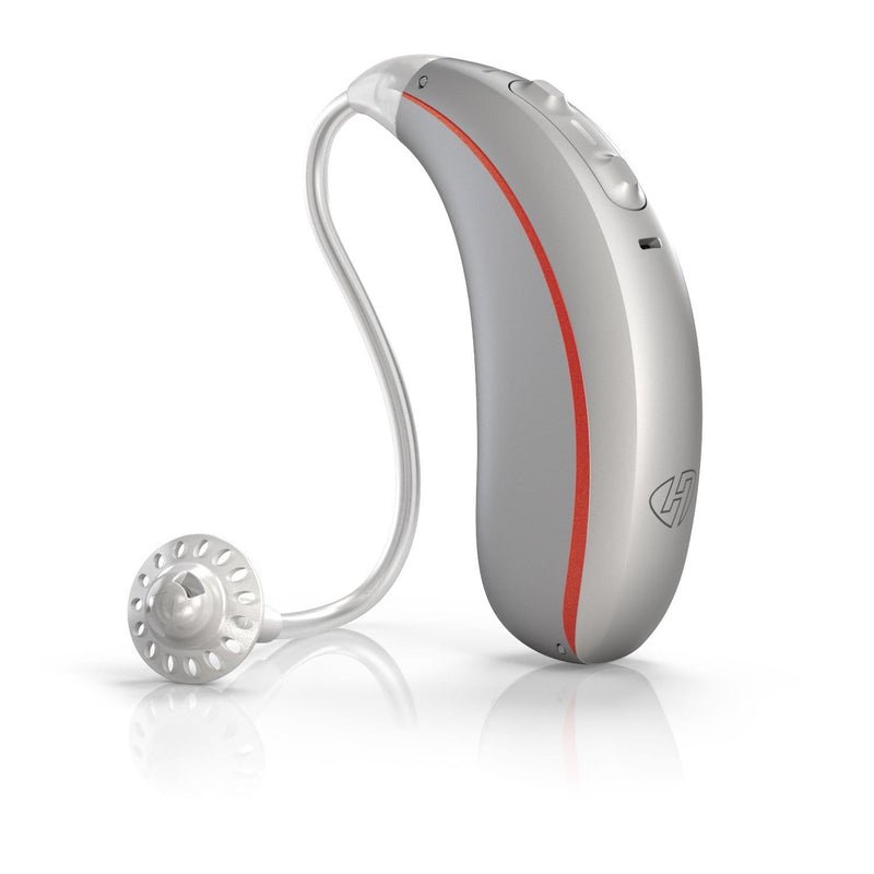 Hansaton Hörgerät 9 / Akku / Silber / Rot Hansaton Jam XC Pro