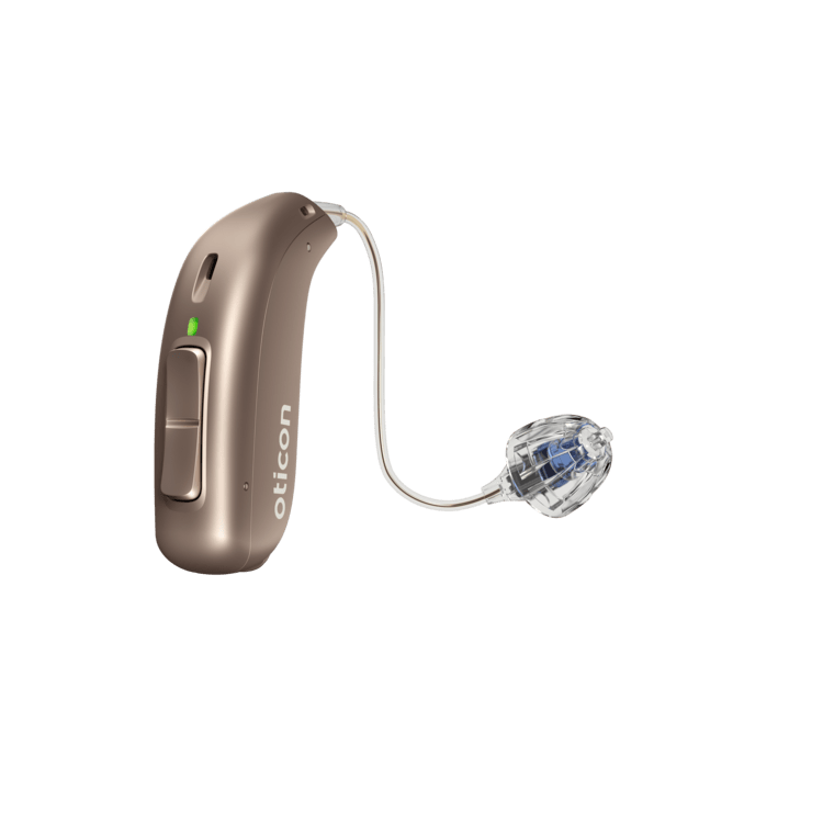 Oticon Hörgerät CROS / Akku / Sienna Braun Oticon CROS PX Sender