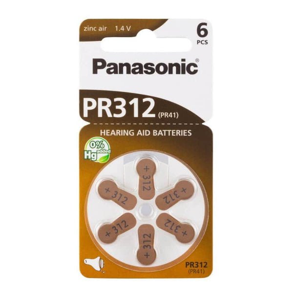 Panasonic Zubehör Hörgerätebatterien Panasonic PR 312