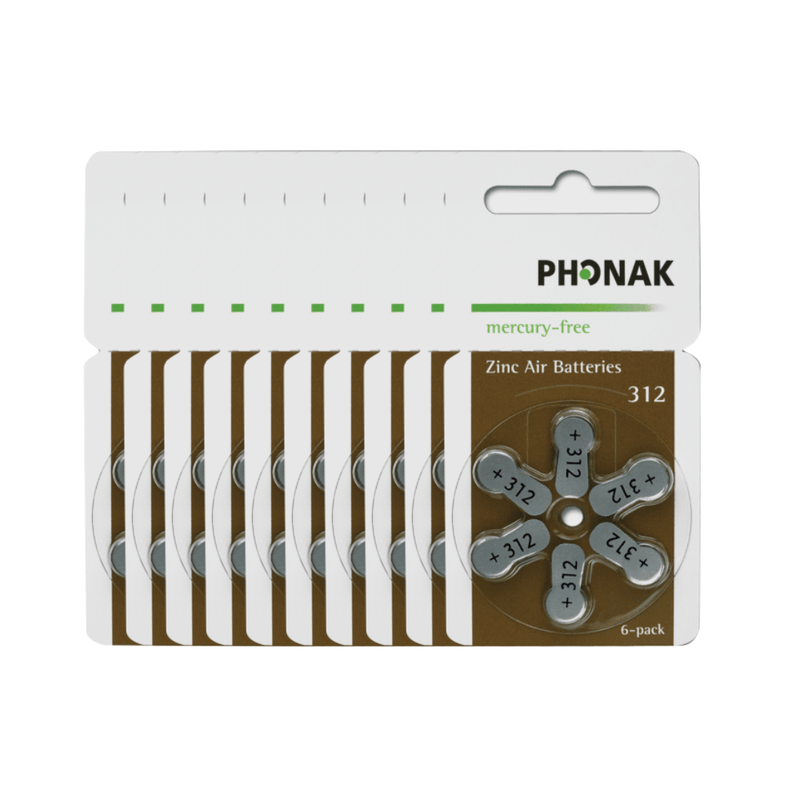Phonak Hörgerätebatterien 60 Stück Phonak Hörgerätebatterien 312